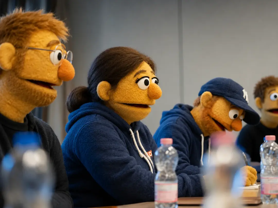 People reviewing delivery work